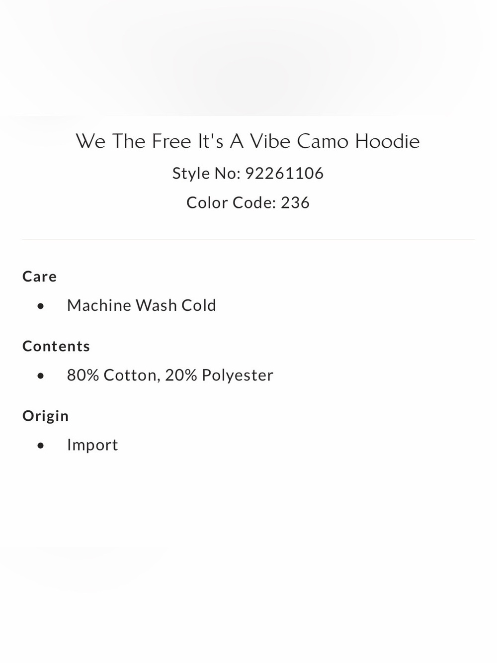 We The Free It’s A Vibe Camo Hoodie - Picture 4 of 9